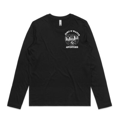 Female - Black Long Sleeve T - Light Logo Thumbnail